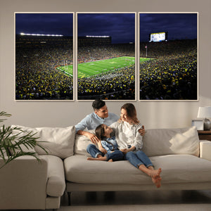 Michigan Wolverines Football Canvas Wall Decor, Football