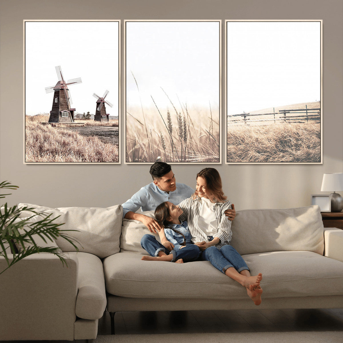 Farm Prints Set, Farmhouse Wall Art Canvas, Country House