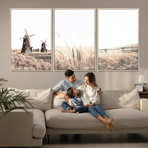 Farm Prints Set, Farmhouse Wall Art Canvas, Country House