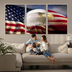 American Flag Eagle Symbol Wall Art, American Flag Eagle