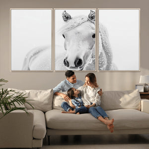 Majestic White Horse Wall Art | Ready to Hang and Framed |