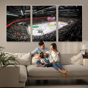 Vaudoise Lausanne Ice Hockey Arena Stadium Wall Art Canvas,