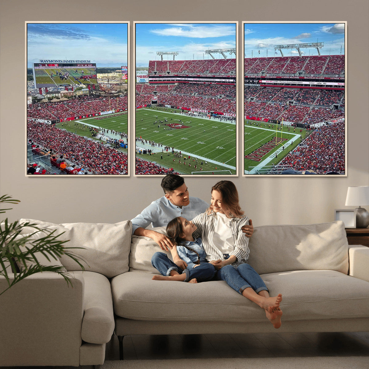 Florida Tampa Raymond James Stadium Wall Art Canvas Print -