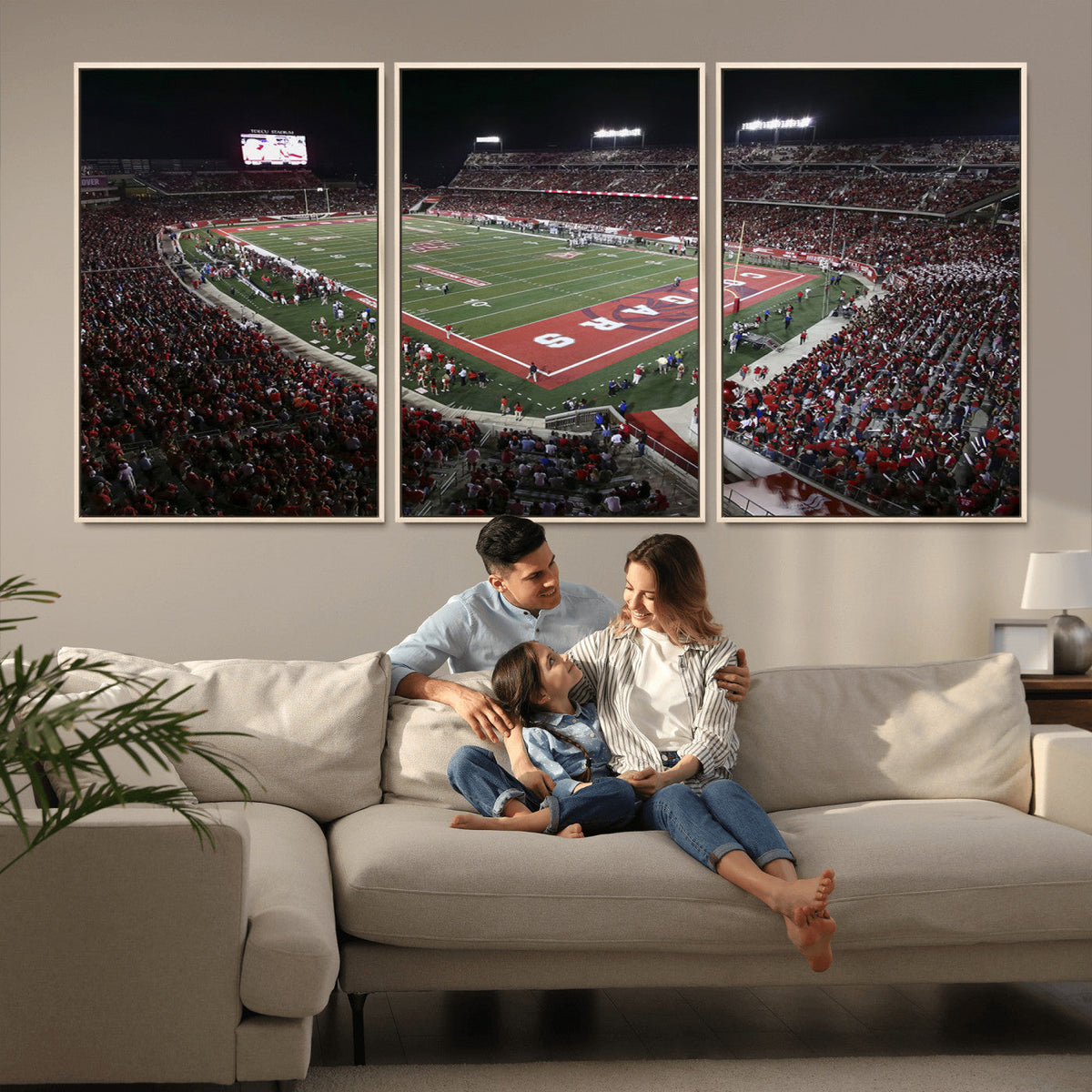 Houston Cougars Football Team Print - Houston TDECU Stadium