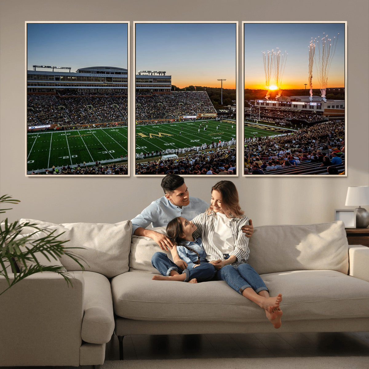 Demon Deacons Football Team Print Canvas- Winston-Salem
