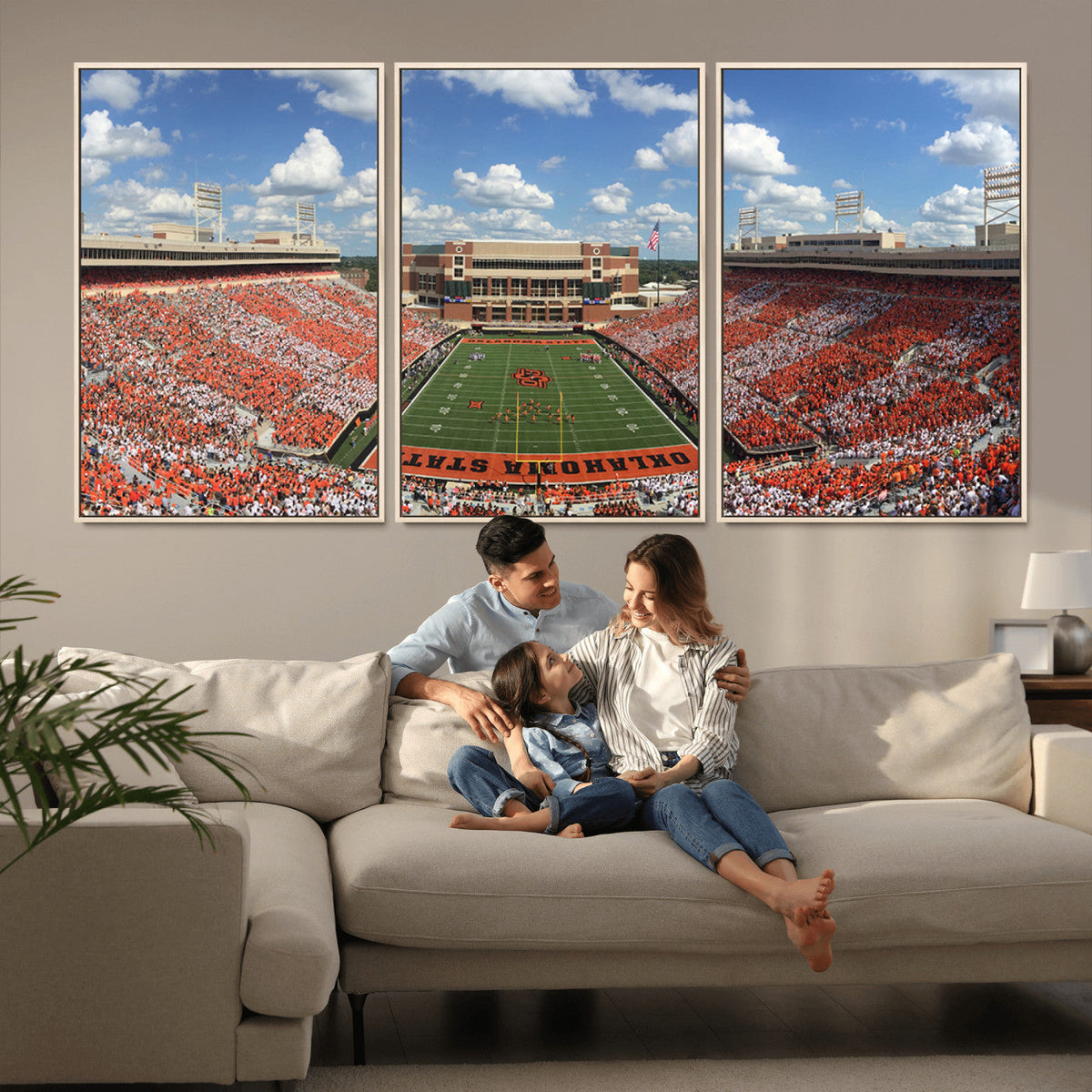 Oklahoma State Cowboys Football Team Print - Stillwater