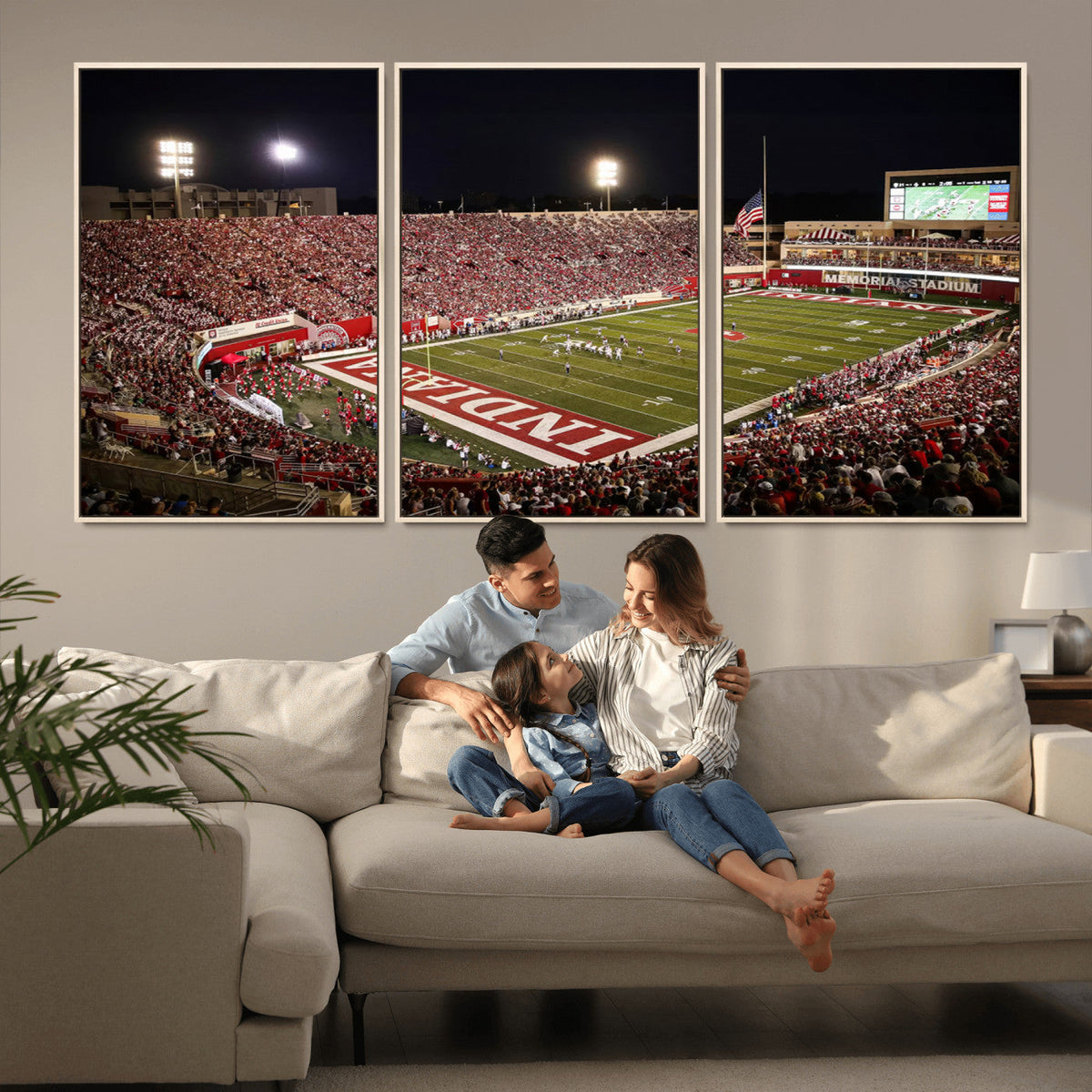 Indiana University Hoosiers Football Team Print Canvas -