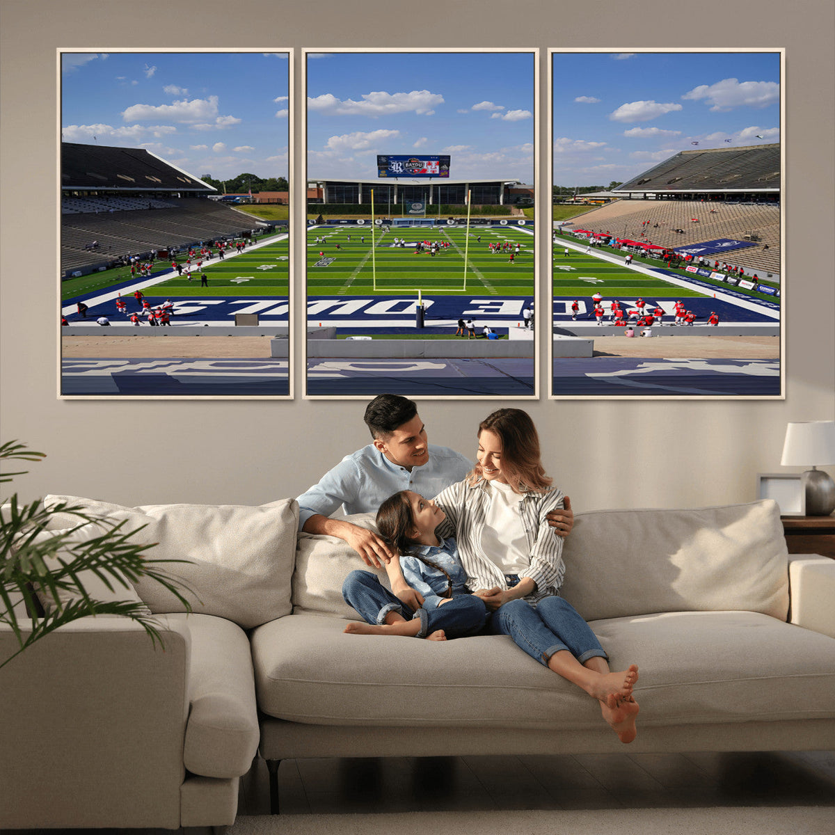 Rice University Owls Football Team Print - Houston Rice