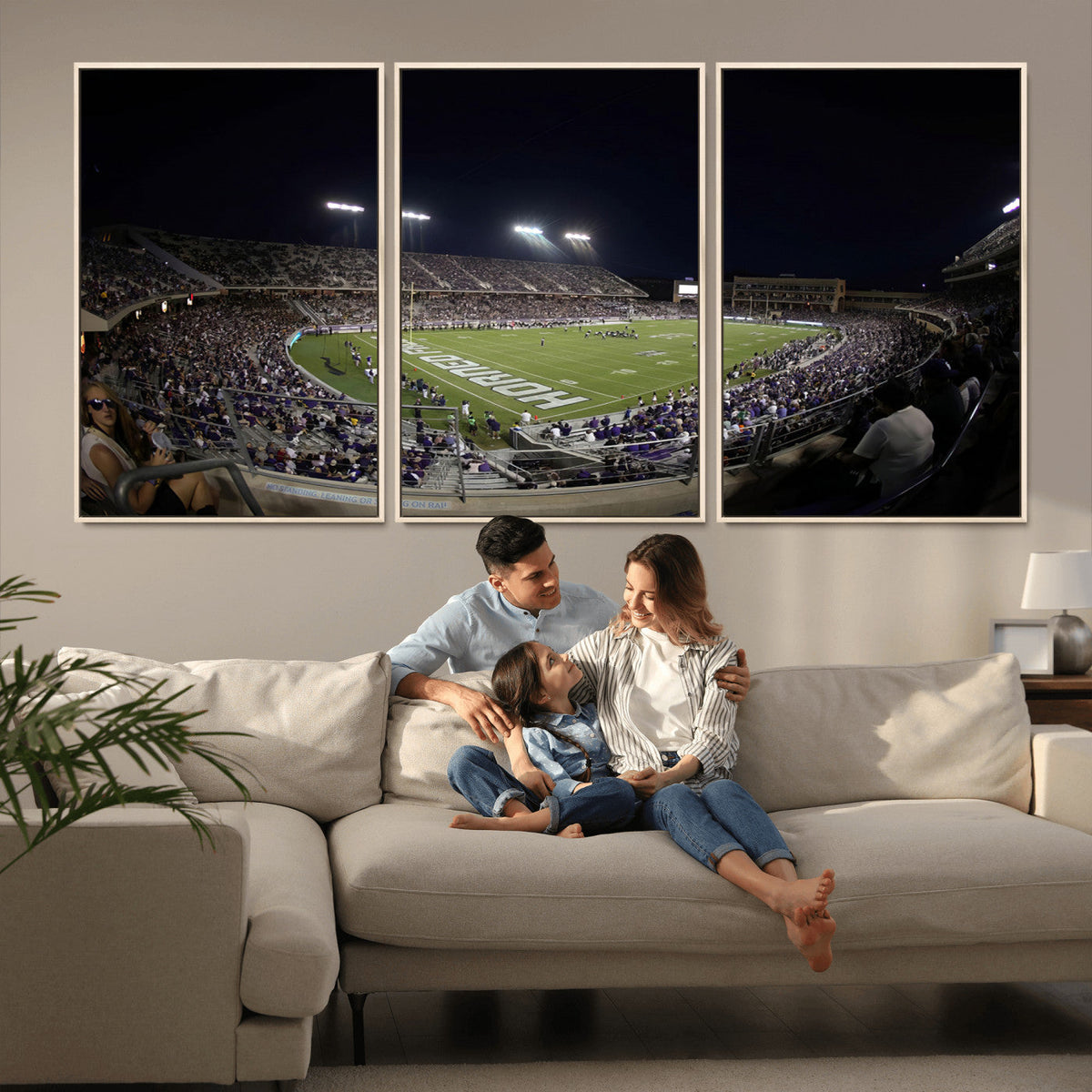 TCU Horned Frogs Football Team Print - Fort Worth Amon G.