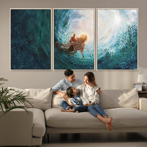 Powerful Jesus Canvas Print - Hand of Salvation,