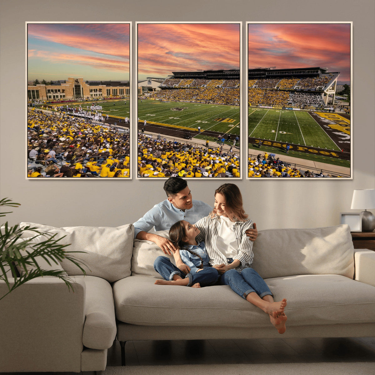 University of Wyoming Cowboys Football Team Print - Laramie