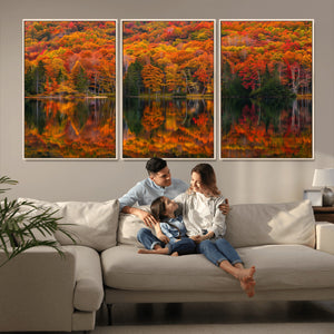 Fall Foliage Wall Art - Autumn Reflection Canvas Print,