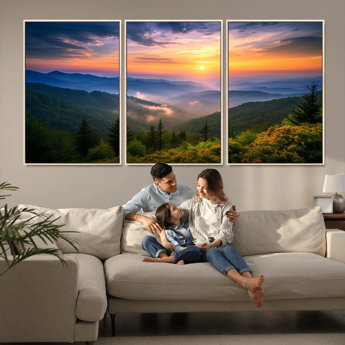 Majestic Mountain Sunrise Print | Landscape Wall Art |