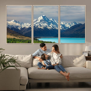 Mount Cook and Lake Pukaki Canvas Wall Art Print – Majestic