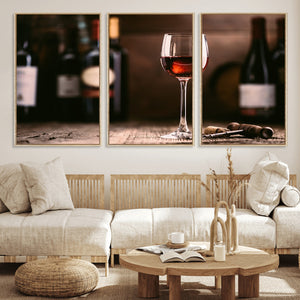 Red Wine and Bottle Canvas Print