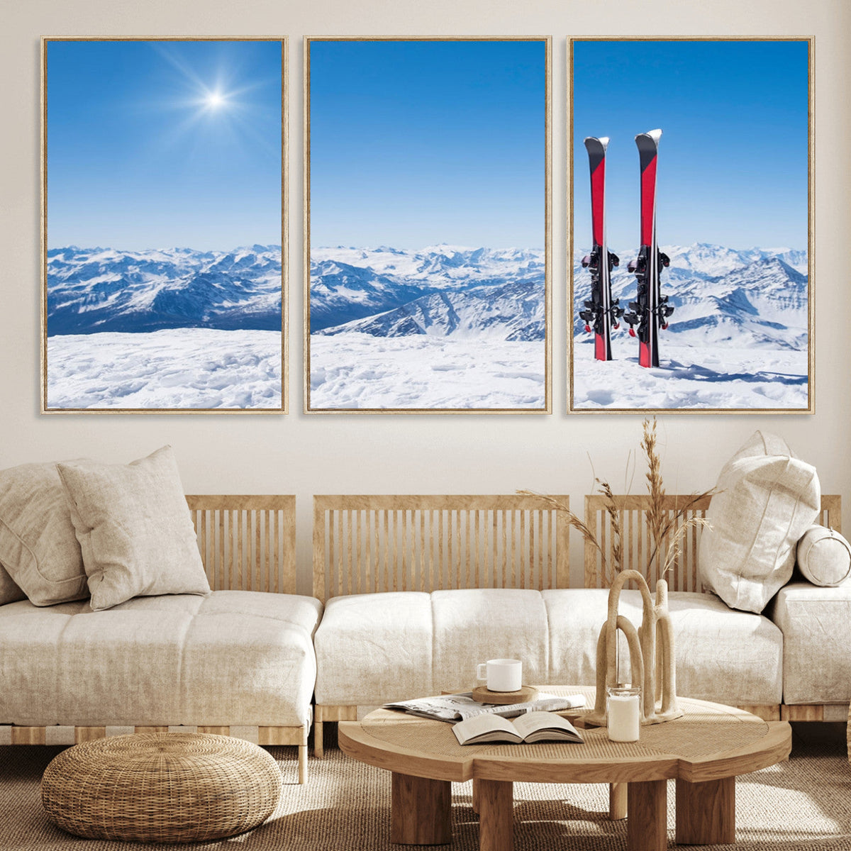 Ski Season Snow Wall Art Canvas Print