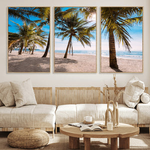 Palm Beach Tropical Island Wall Art Canvas Print