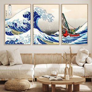 Katsushika Hokusai Kanagawa Giant Wave Wall Art Canvas Print