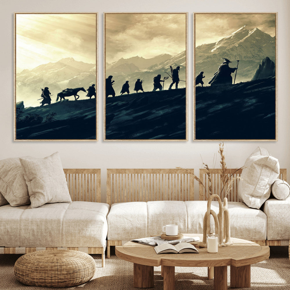 Fellowship Journey Wall Art – Fantasy Adventure Canvas Print