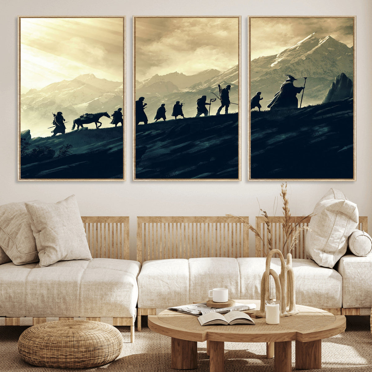 Fellowship Journey Wall Art – Fantasy Adventure Canvas Print