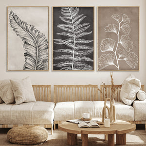 Minimalist Botanical Wall Art Canvas Print, Framed and Ready