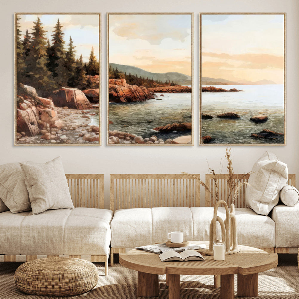 Serene Coastal View of Acadia National Park Wall Art -