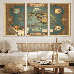 Avatar Wall Art: The Last Airbender Vintage Map - Wall Art