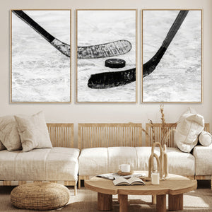 Winter Ice Hockey Sport Canvas Wall Art Print - Hockey Wall