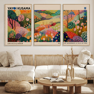 Yayoi Kusama Japanese Art Canvas Print, Abstract Art, Large