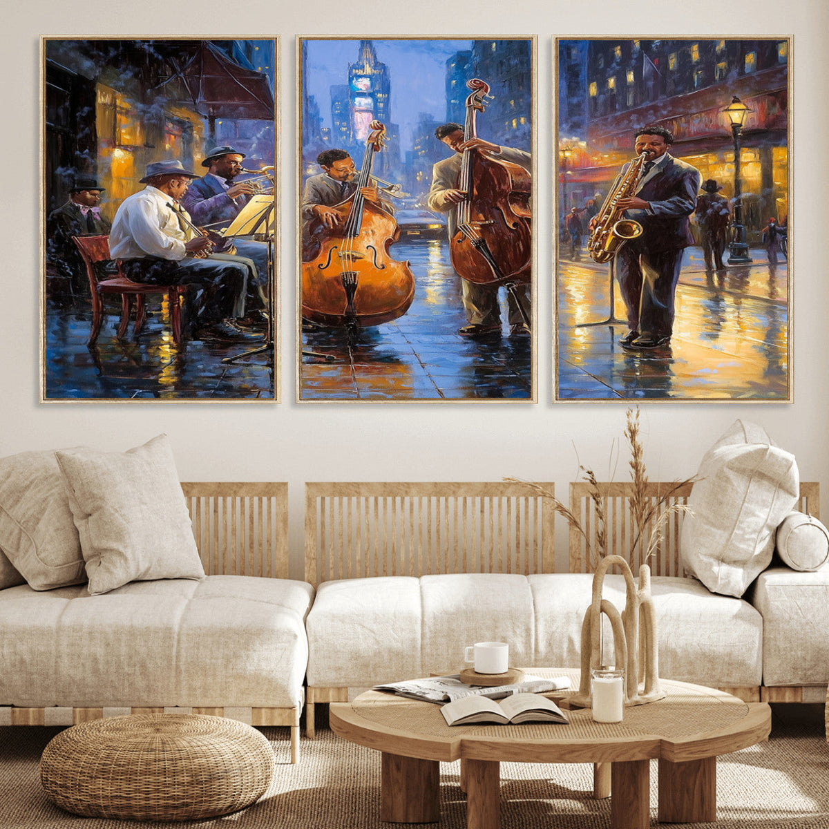 Colorful Jazz Wall Art - African American Music Canvas Print