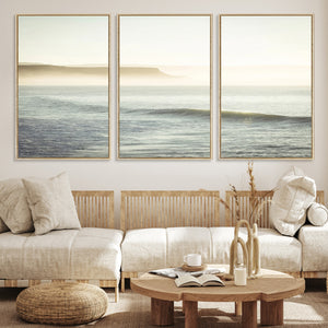 Coastal Cliffs Wall Art Canvas Print – Misty Ocean Seascape