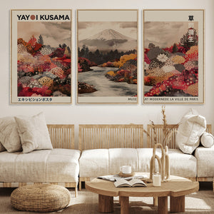 Modern Japanese Wall Art Canvas Print – Framed Abstract