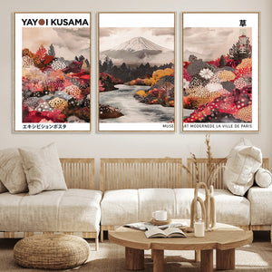 Modern Japanese Wall Art Canvas Print – Framed Abstract