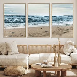 Ocean Wall Art Canvas Print – Moody Coastal Seascape Scene