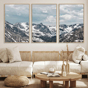 Snowy Peaks Wall Art Canvas Print – Alpine Wilderness