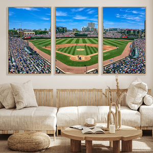 Wrigley Field Baseball Stadium Canvas Wall Art – Packed