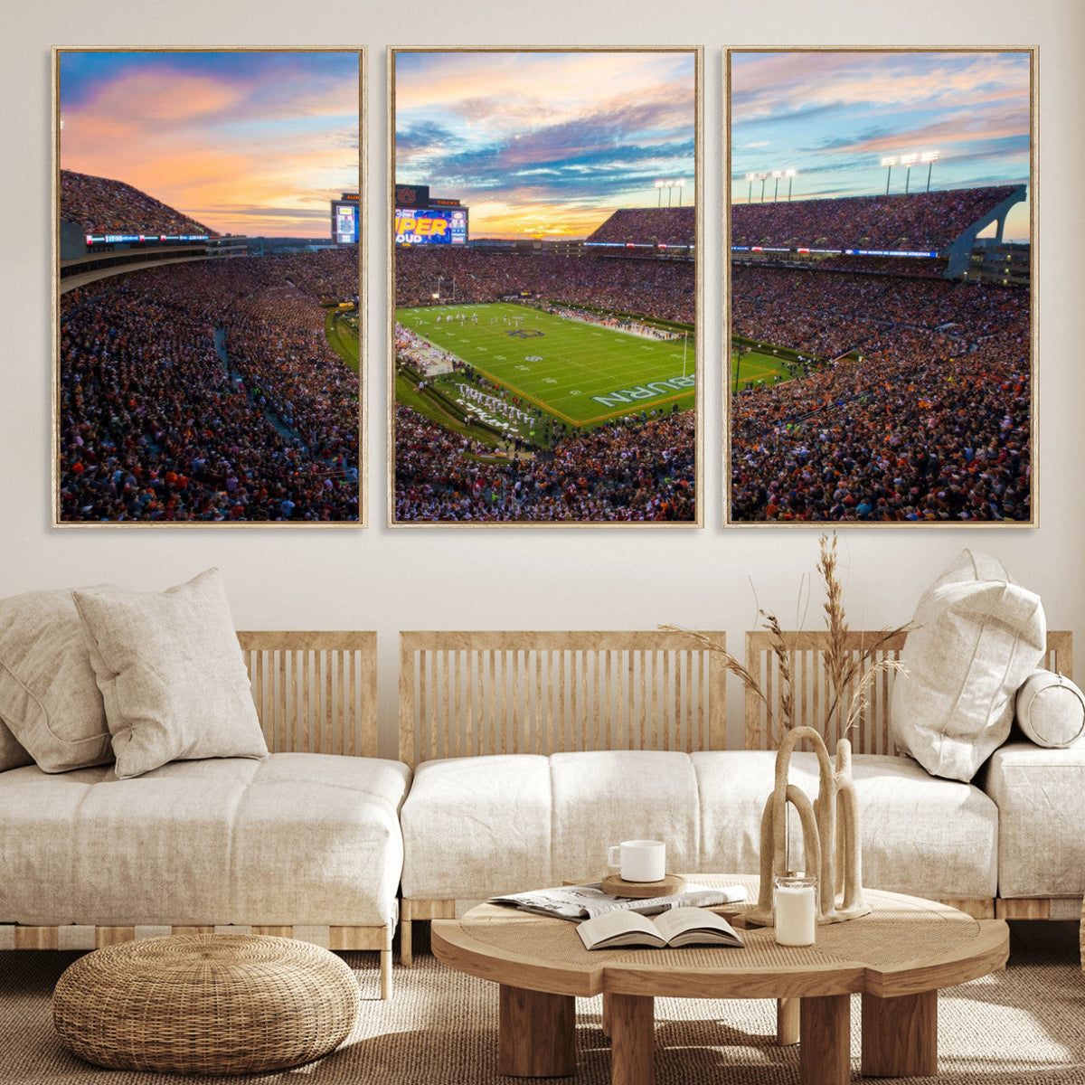Jordan-Hare Stadium Wall Art Canvas Print, Football Stadium