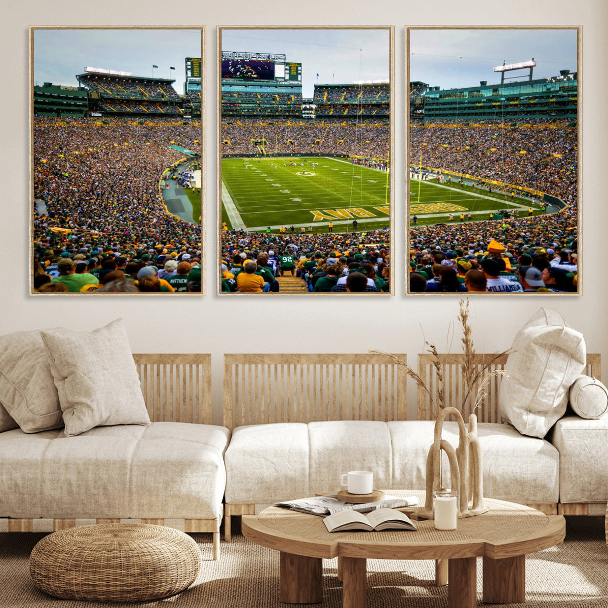 Green Bay Packers Lambeau Field Stadium Wall Art Canvas
