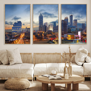 Atlanta Skyline Wall Art Canvas Print, Atlanta Downtown