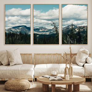 Mountain Forest Wall Art Canvas Print, Alpine Pine Tree