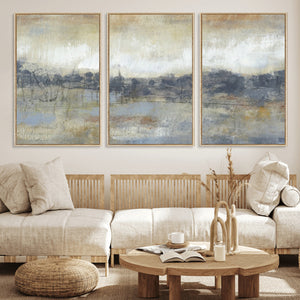 Abstract Neutral Landscape Painting Wall Art