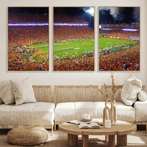Clemson Football Stadium Wall Art Canvas Print, College