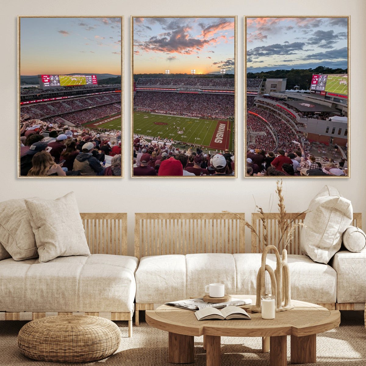 Donald W. Reynolds Razorback Stadium Wall Art Canvas Print –