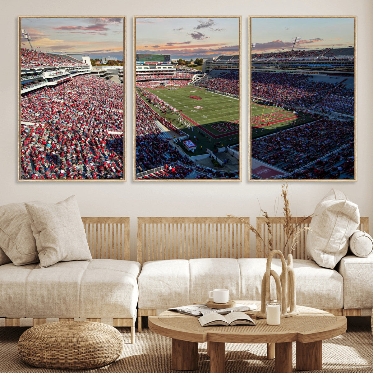 Donald W. Reynolds Razorback Stadium Wall Art Canvas Print –