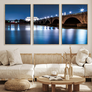Washington DC Wall Art Canvas Print – Lincoln Memorial Night