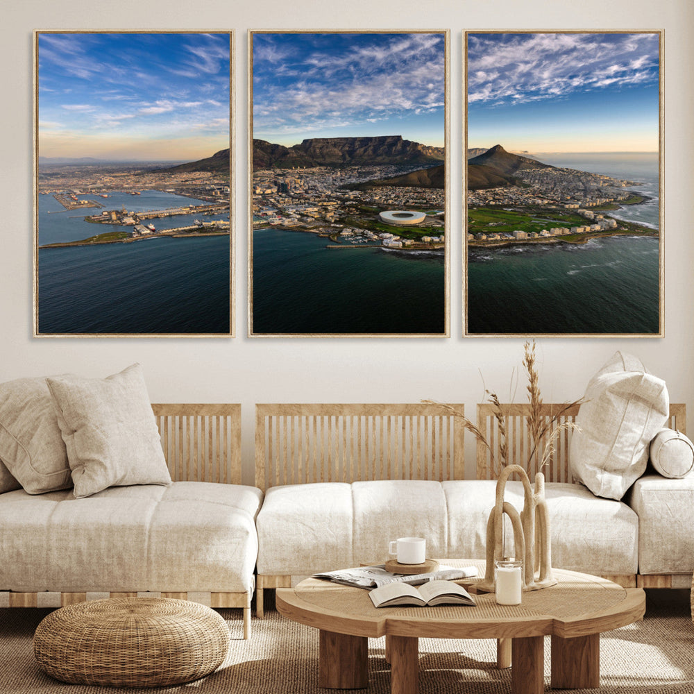 Cape Town Wall Art Canvas Print – Table Mountain Coastal
