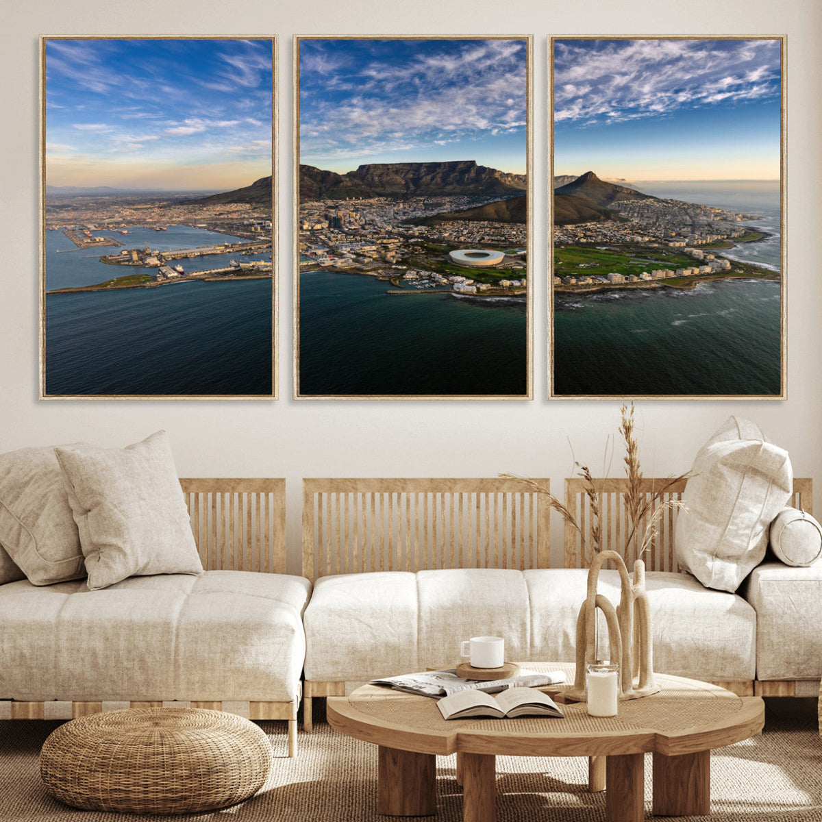 Cape Town Wall Art Canvas Print – Table Mountain Coastal