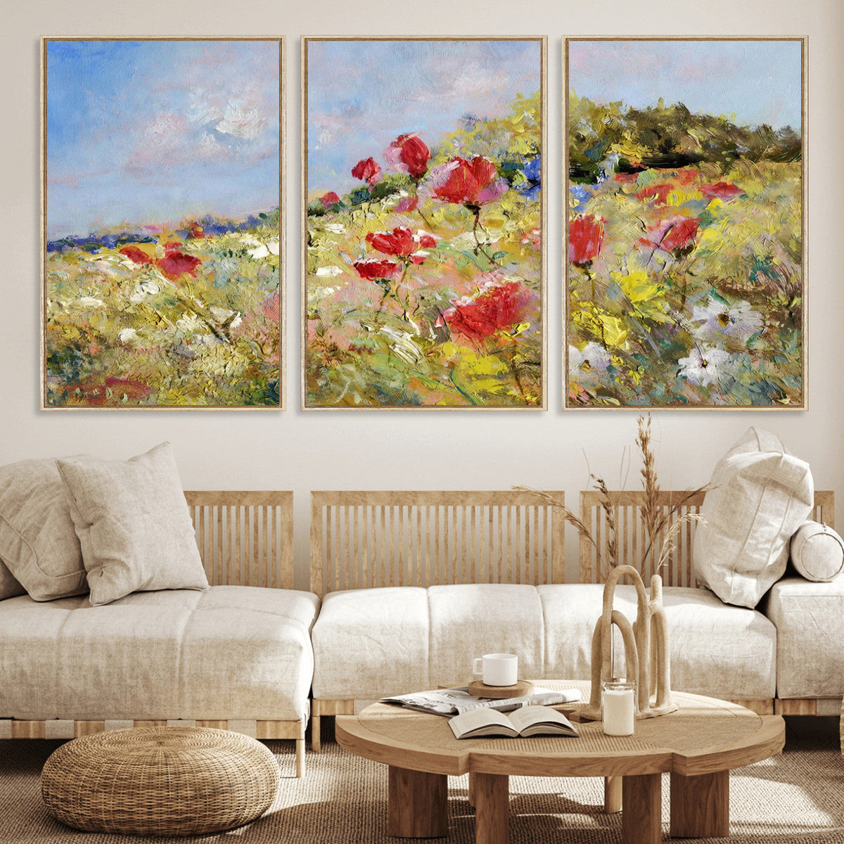 Abstract Mountain Landscape Wall Art Canvas Print – Textured