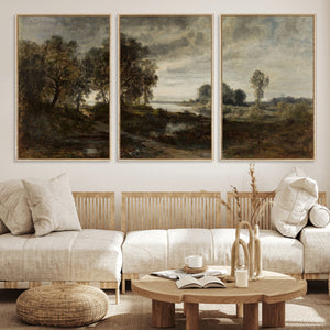 Adolf Dressler Landscape of the Oder River Wall Art Canvas