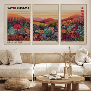 Yayoi Kusama Colorful Landscape Wall Art Canvas Print –